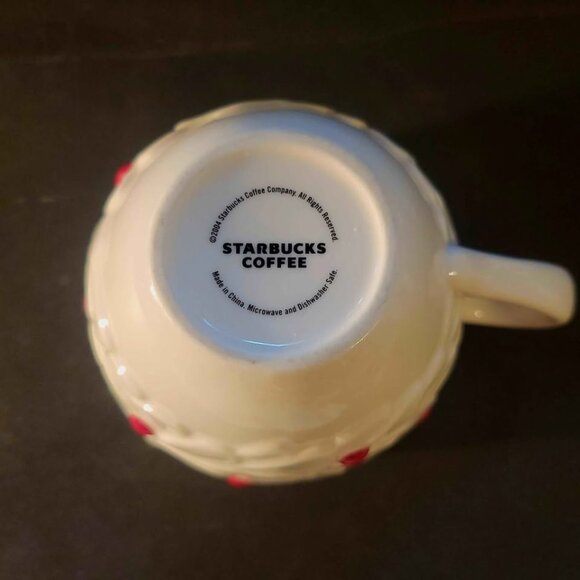 Starbucks 2004 LE Holiday Mug, An Embossed White Holly And Red Berry Design - Picture 5 of 7